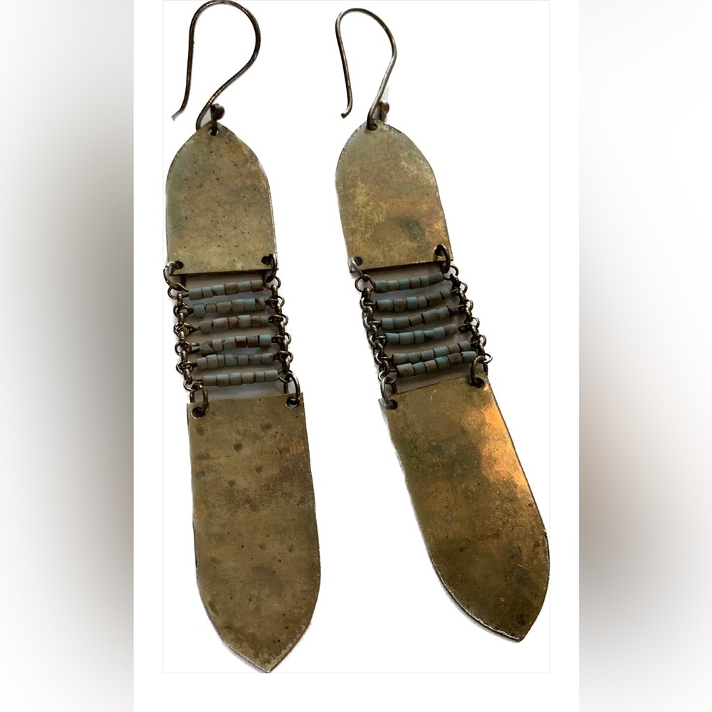 Earthbound Boho Brass Earrings